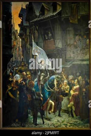 Frankreich, Loiret, Orleans, Beaux Art Museum, Jeanne d'Arc victorieuse des Anglais entre à Orléans, Jean-Jacques Scherrer, 1887 Stockfoto