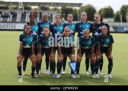 Vinovo, Italien. 18. August 2022. FC qiryat während des Spiels Tallin FC Flora und FC qiryat der ersten Qualifikationsrunde der UEFA Womenâ&#x80;&#X99;s Champions League am 18. August 2022 auf dem Juventus Training Ground, Turin, Italien. Foto Nderim Kaceli Kredit: Unabhängige Fotoagentur/Alamy Live Nachrichten Stockfoto