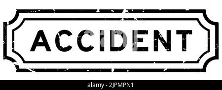 Grunge schwarz Unfall Wort Gummi Siegel Stempel auf weißem Hintergrund Stock Vektor