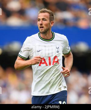 London, Großbritannien. 14. August 2022. 14 Aug 2022 - Chelsea gegen Tottenham Hotspur - Premier League - Stamford Bridge Harry Kane von Tottenham Hotspur während des Spiels der Premier League in Stamford Bridge, London. Bildnachweis: Mark Pain/Alamy Live News Stockfoto