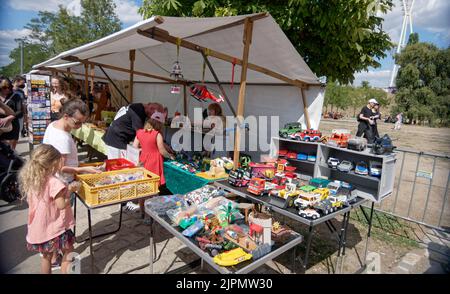 Flohmarkt am Mauerpark Berlin, Prenzlauer Berg, Pankow, Berlin Stockfoto