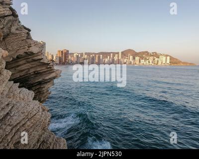 Strand von Levante in Benidorm, Alicante. Stockfoto