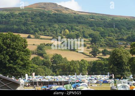 Glanusk Park, Großbritannien. Freitag, 19. August 2022. Blick auf das Green man Festival 2022 im Glanusk Park, Brecon Beacons, Wales. Fototermin: Freitag, 19. August 2022. Bildnachweis sollte lauten: Richard Gray/Alamy Live News Stockfoto