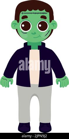 halloween frankenstein Charakter Stock Vektor