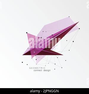 Abstrakte Form Des Dreiecks. Design für Präsentationen neuer Technologien und künstlicher Intelligenz Stock Vektor