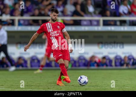 Robin Propper (Twente) Während des UEFA Conference League-Spiels zwischen Fiorentina 2-1 Twente im Artemio Franchi-Stadion am 18. August 2022 in Florenz, Italien. (Foto von Maurizio Borsari/AFLO) Stockfoto