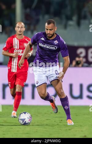 Arthur Cabral (Fiorentina) während des UEFA Conference League-Spiels zwischen Fiorentina 2-1 Twente im Artemio Franchi-Stadion am 18. August 2022 in Florenz, Italien. Quelle: Maurizio Borsari/AFLO/Alamy Live News Stockfoto