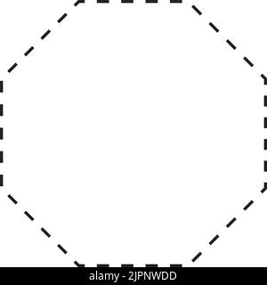 Octagon Symbol gestrichelte Form Vektor-Symbol für kreative Grafik-Design-ui-Element in einem Piktogramm Illustration Stock Vektor