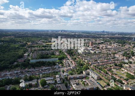 Walthamstow London Borough UK Drohne Luftaufnahme Sommer Stockfoto