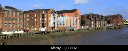 Blick über das Museumsviertel, den Fluss Hull, Kingston-upon-Hull, East Riding of Yorkshire, England, Großbritannien Stockfoto