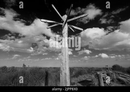 Blick über die Humber-Mündung von Spurn Point, East Riding of Yorkshire, Humberside, England, Großbritannien Stockfoto