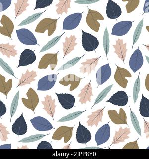 Kunstvolles, trendiges, florales Nahtloses Musterdesign aus exotischen, mehrfarbigen Blättern. Künstlerische Vektor Laub Hintergrund für Oberflächendruck und Textil Stock Vektor