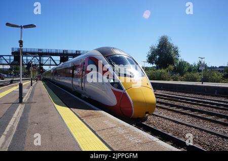 LNER Azuma Klasse 800, Lincoln Station Stockfoto