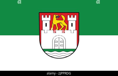 Flagge von WOLFSBURG, DEUTSCHLAND Stock Vektor