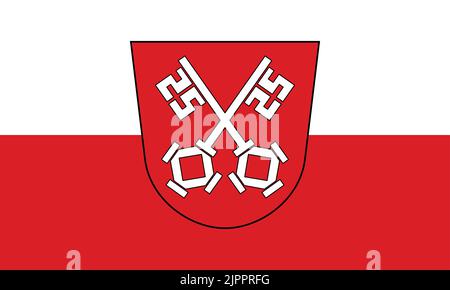 Flagge von REGENSBURG, DEUTSCHLAND Stock Vektor