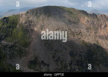 Garnedd Ugain und der PYG Track, Snowdon Massif, Gwynedd, Wales, Großbritannien Stockfoto