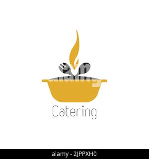 Catering-Logo, Restaurant-Symbol, Menü-Symbol Stock Vektor
