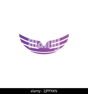 Vektorlogo „Flying Bird“. Luxus Vogel, Adler, Falke, Vektor-Linie Logo-Design. Stock Vektor
