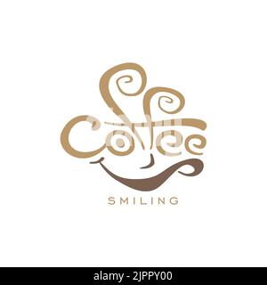 Kaffee-Logo, Café-Logo-Symbol Stock Vektor