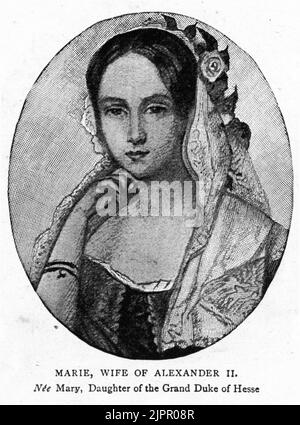 Maria Alexandrovna, geborene Prinzessin Marie von Hessen und am Rhein (1824 – 1880), Kaiserin von Russland als erste Frau und politische Berater von Kaiser Alexander II. Stockfoto
