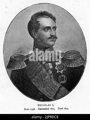 Porträt von Nikolaus I. (1796 – 1855) Kaiser von Russland, König des Kongresses Polen und Großherzog von Finnland Stockfoto