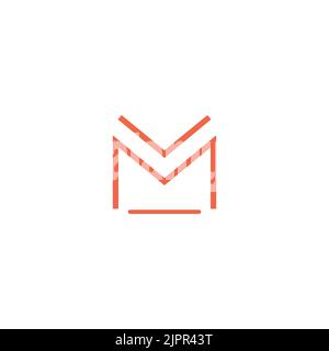Minimales Design der Mail-Logo-Vorlage. Stock Vektor