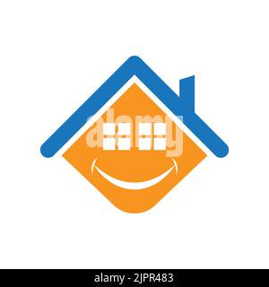 Immobilien-Logo, Firmenlogo Design-Emblem Stock Vektor