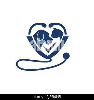 Tierklinik Logo, Tier, Krankenhaus, Haustier Stock Vektor