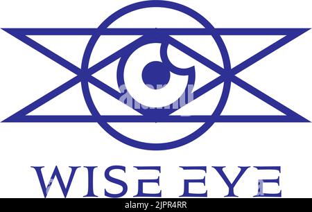 „Wise Eye“, „Eye“-Logo Stock Vektor