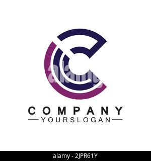 Briefvorlage Logo C Vektor Icon-design Stock Vektor