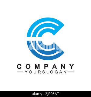 Briefvorlage Logo C Vektor Icon-design Stock Vektor