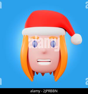 3D Avatar weibliche weihnachten Stockfoto