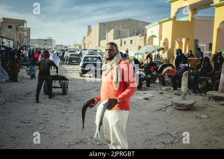 Port de Peche Traditionelle, Nouadhibou, Mauretanien Stockfoto