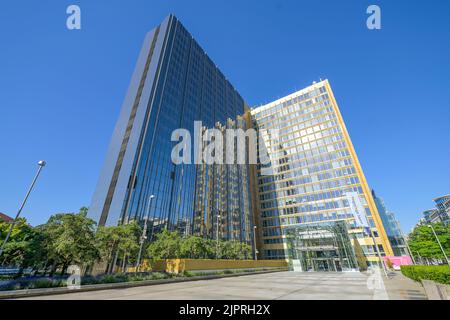 Springer-Verlag, Axel-Springer-Straße, Zimmerstraße, Kreuzberg, Friedrichshain-Kreuzberg, Berlin, Deutschland Stockfoto