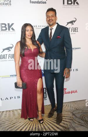 19. August 2022 - Beverly Hills, Kalifornien - Matt Barnes, Anansa Sims. 2022 Harold und Carole Pump Foundation Gala im Beverly Hilton Hotel in Beverly Hills. (Bild: © FS/AdMedia über ZUMA Press Wire) Stockfoto