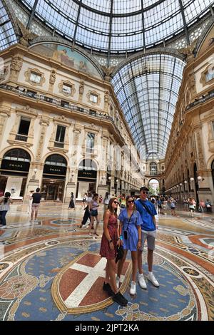 Galleria Vittorio Emanuele II, Mailand, Lombardei, Italien Stockfoto