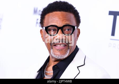 BEVERLY HILLS, LOS ANGELES, KALIFORNIEN, USA - 19. AUGUST: Richter Greg Mathis kommt zur jährlichen Gala der Harold and Carole Pump Foundation 22., die am 19. August 2022 im Beverly Hilton Hotel in Beverly Hills, Los Angeles, Kalifornien, USA, stattfand. (Foto von Xavier Collin/Image Press Agency) Stockfoto