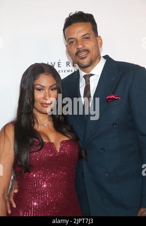 Beverly Hills, Ca. 19. August 2022. Matt Barnes, Anansa Sims, bei der Gala der Harold and Carole Pump Foundation 2022 im Beverly Hilton Hotel in Beverly Hills, Kalifornien, am 19. August 2022. Quelle: Saye Sadou/Media Punch/Alamy Live News Stockfoto