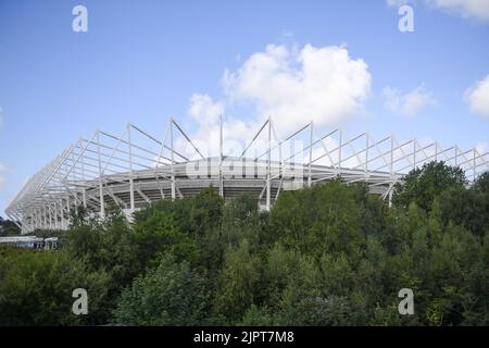 Swansea, Großbritannien. 20. August 2022. Gesamtansicht des Stadions Swansea.com, in Swansea, Vereinigtes Königreich am 8/20/2022. (Foto von Mike Jones/News Images/Sipa USA) Quelle: SIPA USA/Alamy Live News Stockfoto