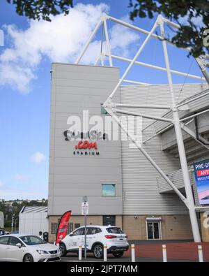 Swansea, Großbritannien. 20. August 2022. Gesamtansicht des Stadions Swansea.com, in Swansea, Vereinigtes Königreich am 8/20/2022. (Foto von Mike Jones/News Images/Sipa USA) Quelle: SIPA USA/Alamy Live News Stockfoto