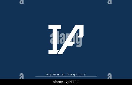 Buchstaben Buchstaben Buchstaben Initialen Monogramm Logo IF , FI Stock Vektor