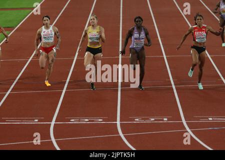 Nicht Angegeben. 17. August 2022. MÜNCHEN, DEUTSCHLAND - 16. AUGUST: Blick auf das Leichtathletik - Finale der Frauen 100m am 6. Tag der Europameisterschaft München 2022 im Olympiapark am 16. August 2022 in München. (Foto von Arthur Thill/ATPImages) (Arthur Thill/ATP/SPP) Quelle: SPP Sport Press Foto. /Alamy Live News Stockfoto