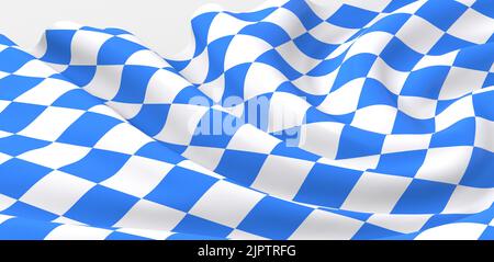 Eine Darstellung der Lozenge-Flagge Bayerns aus dem Jahr 3D Stockfoto