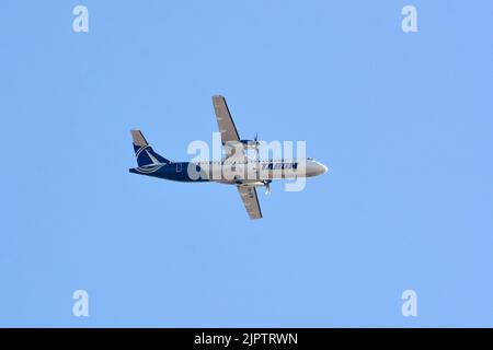 Tarom (ist die Flaggenträger und älteste derzeit operierende Fluggesellschaft Rumäniens), ATR 72-600, Budapest, Ungarn, Magyarország, Europa Stockfoto