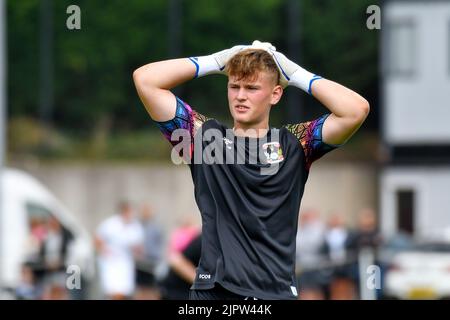 Swansea, Wales. 20. August 2022. Torwart Charlie Callaghan von Coventry City unter 18s Jahren während des Spiels der Professional Development League zwischen Swansea City unter 18 und Coventry City unter 18 Jahren an der Swansea City Academy in Swansea, Wales, Großbritannien am 20. August 2022. Quelle: Duncan Thomas/Majestic Media/Alamy Live News. Stockfoto