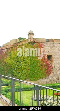 Gärten und Schloss von Montjuic, Barcelona, Katalonien, Spanien, Europa Stockfoto