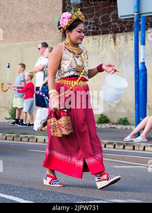 Sheerness, Kent, Großbritannien. 20. August 2022. Bilder vom alljährlichen Sommerkarneval in Sheerness, Kent, heute Nachmittag. Kredit: James Bell/Alamy Live Nachrichten Stockfoto