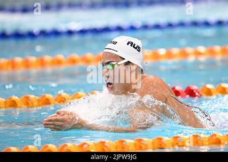 Sydney, Australien. 20. August 2022. Das SE-Bom Lee von Australia Swimming Team tritt beim 200 LC Meter individuellen Medley Mystery der Männer beim Duell im Pool 2022 im Sydney Olympic Park Aquatic Centre an. SE-Bom Lee platzierte sich in diesem Event auf dem dritten Platz. (Foto von Luis Veniegra/SOPA Images/Sipa USA) Quelle: SIPA USA/Alamy Live News Stockfoto