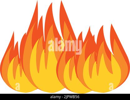 Vektor Cartoon Stil Illustration von Lagerfeuer. Symbol für Web. Stock Vektor