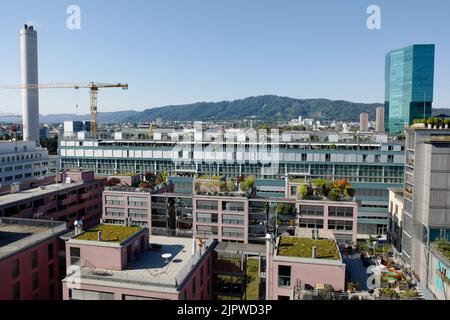 Industriequartier, Bezirk 5, Zürich, Schweiz, August 2022 Stockfoto